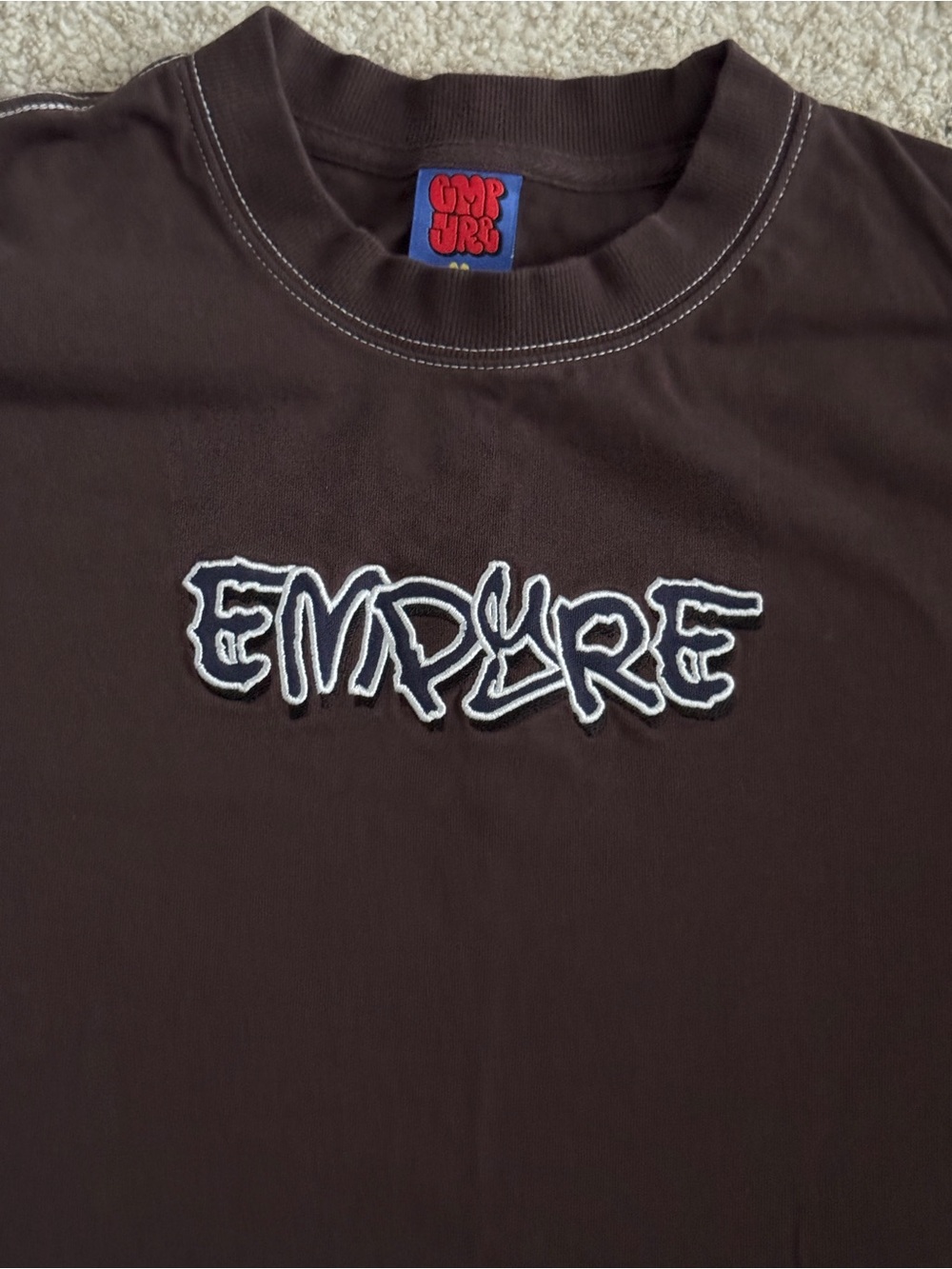 Empyre Brown Reversed Stitch Tee - Picture 2 of 4